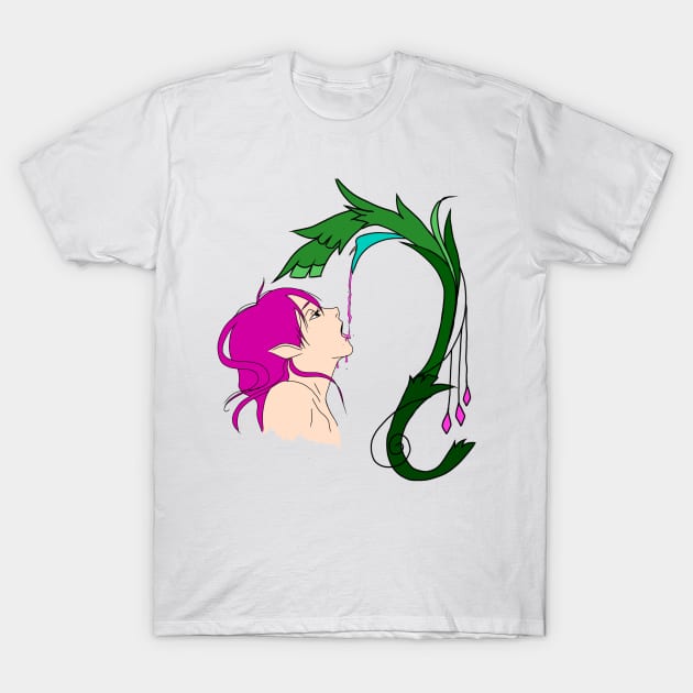 Copy of Elf drinking from a flower T-Shirt by RavenRarities